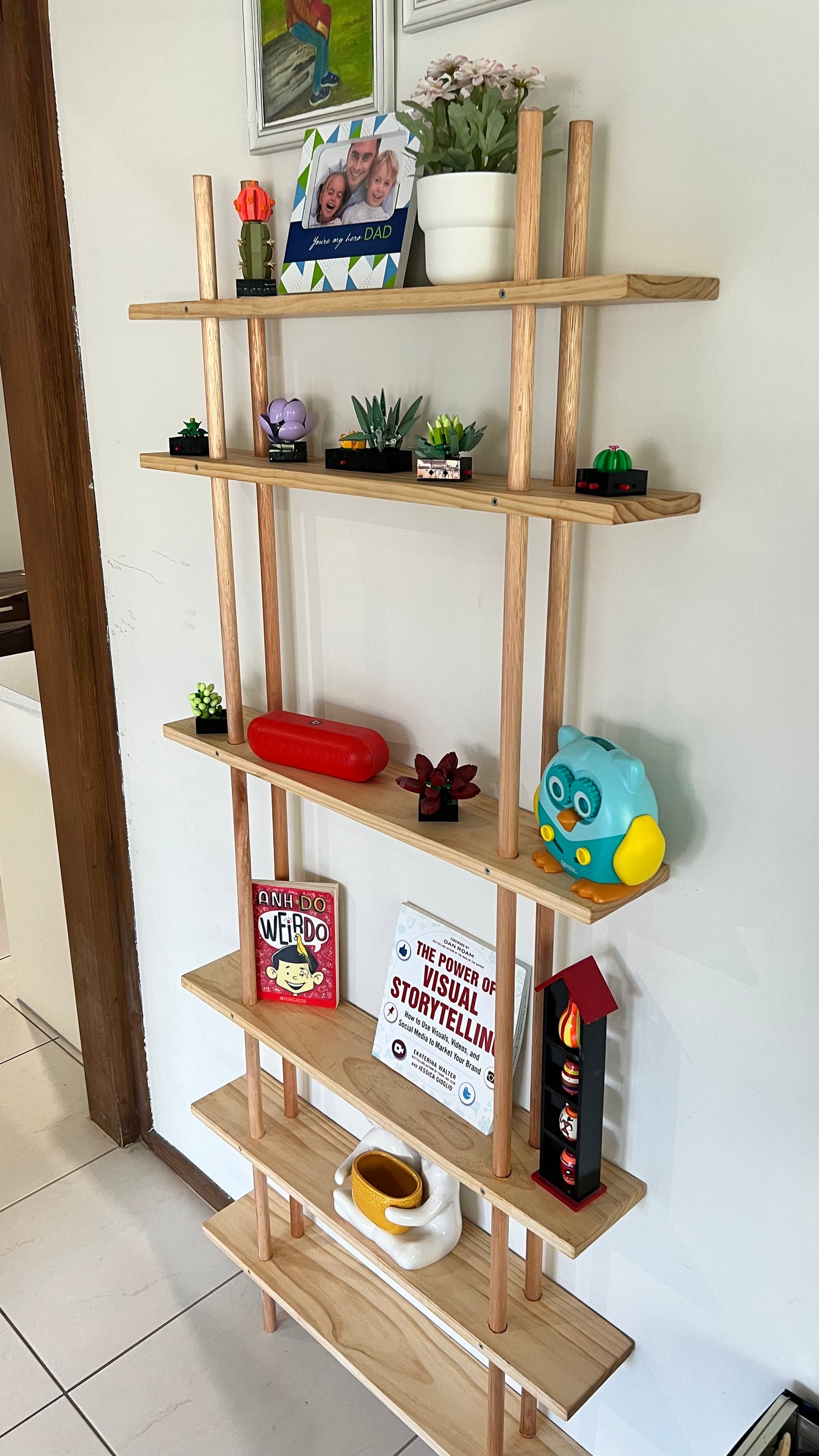 Light Brown Wall Shelf (PINE706)