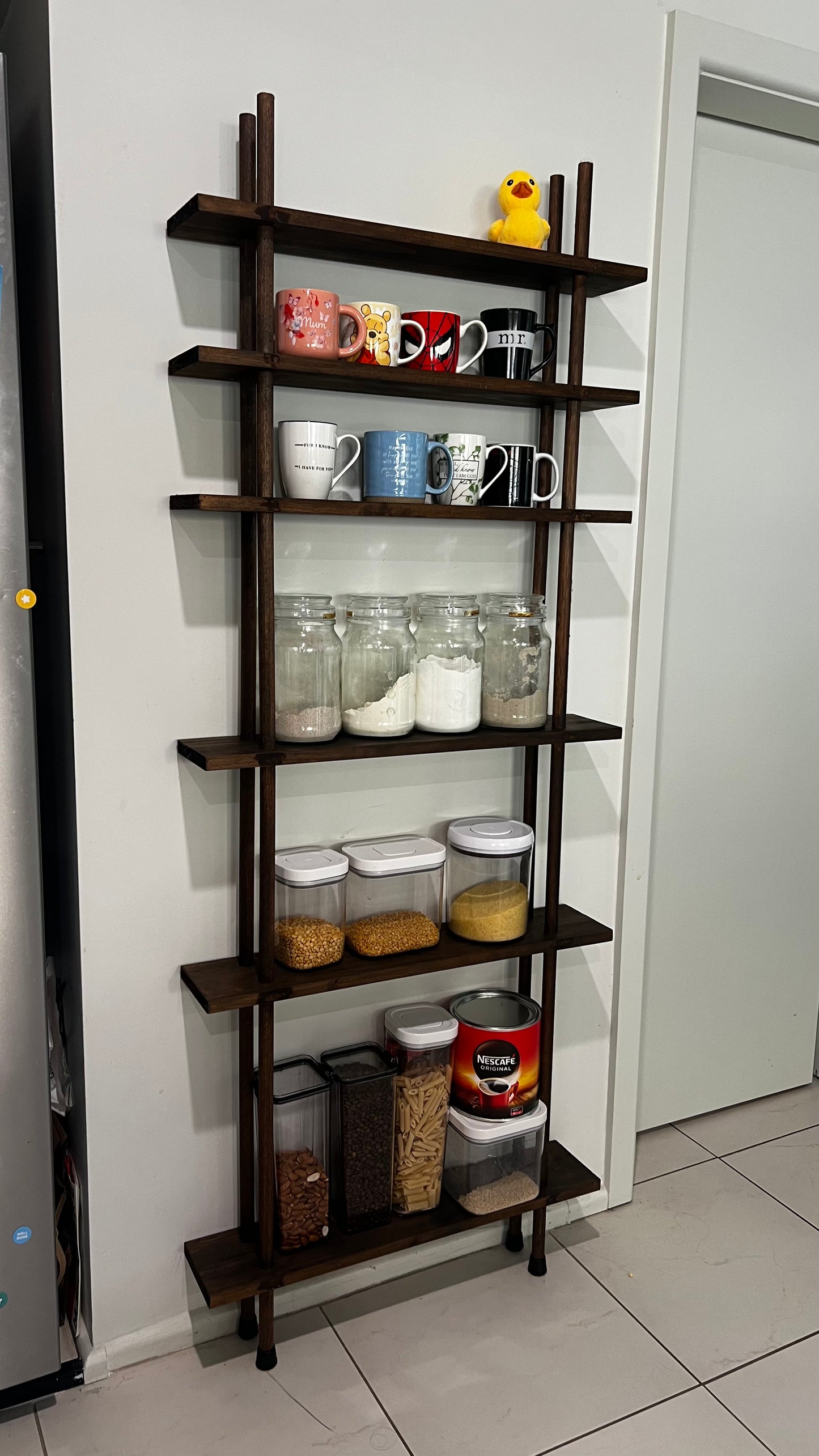 Wooden Ladder Shelf (ELM706)