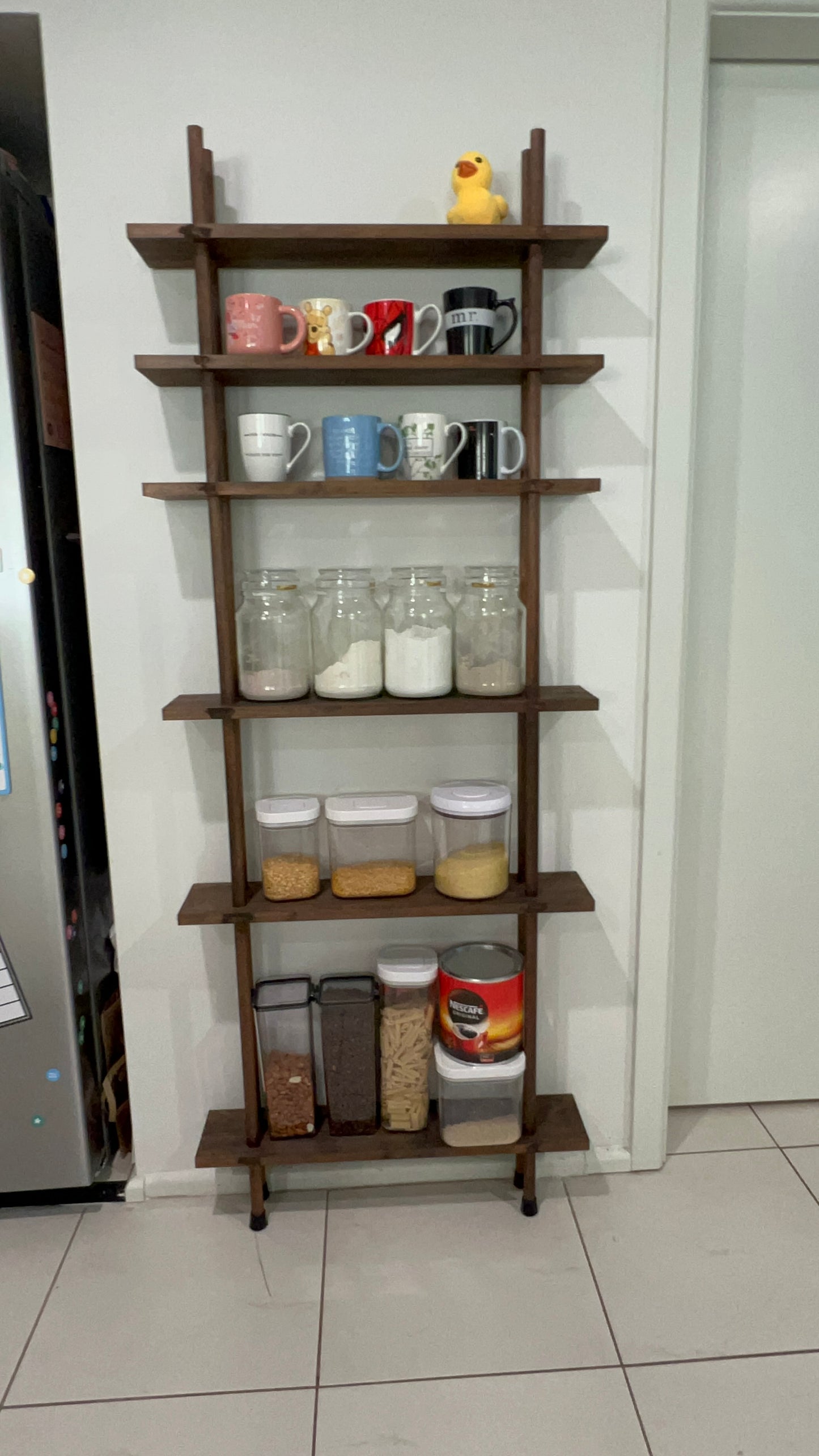 Wooden Ladder Shelf (ELM706)