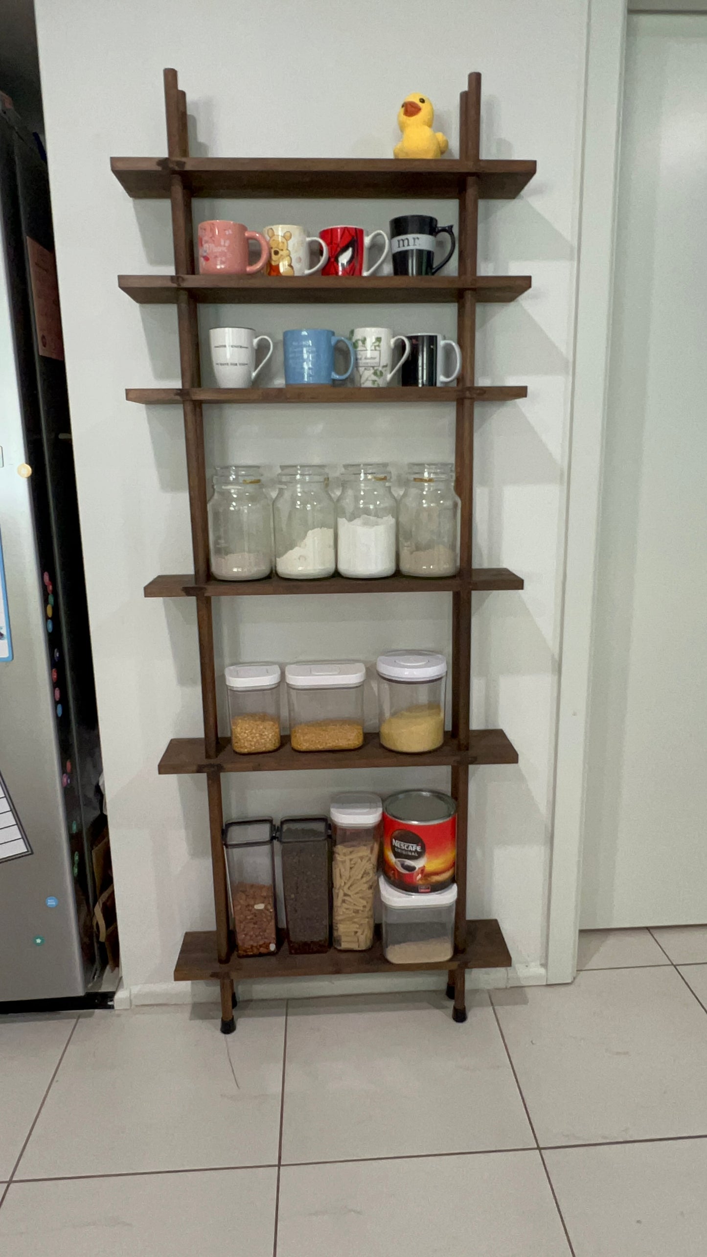 Wooden Ladder Shelf (ELM706)