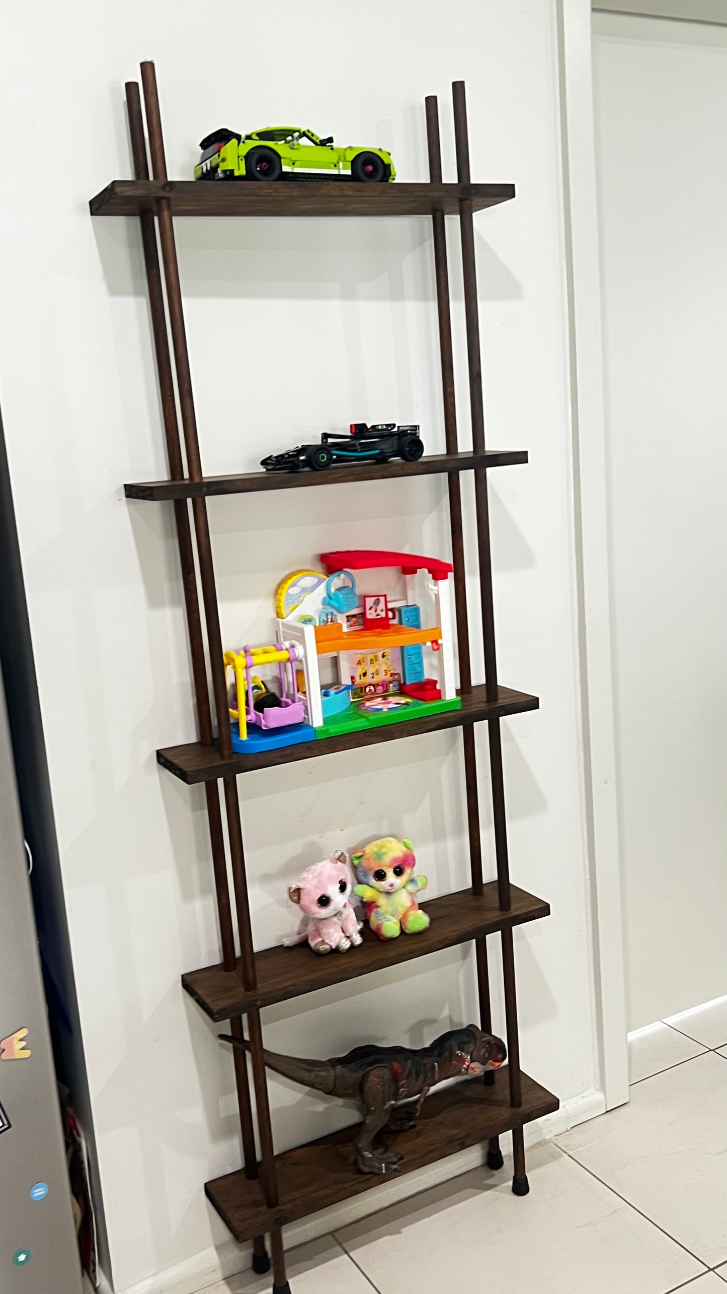 Wooden Ladder Shelf (ELM605)